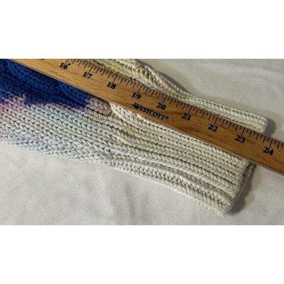 Balenciaga Tie Dye Cotton Chunky Knit Oversized Pink Blue Sweater Pullover Sz XS - Picture 14 of 16